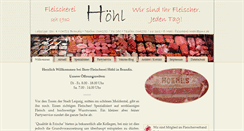 Desktop Screenshot of fleischerei-hoehl.de
